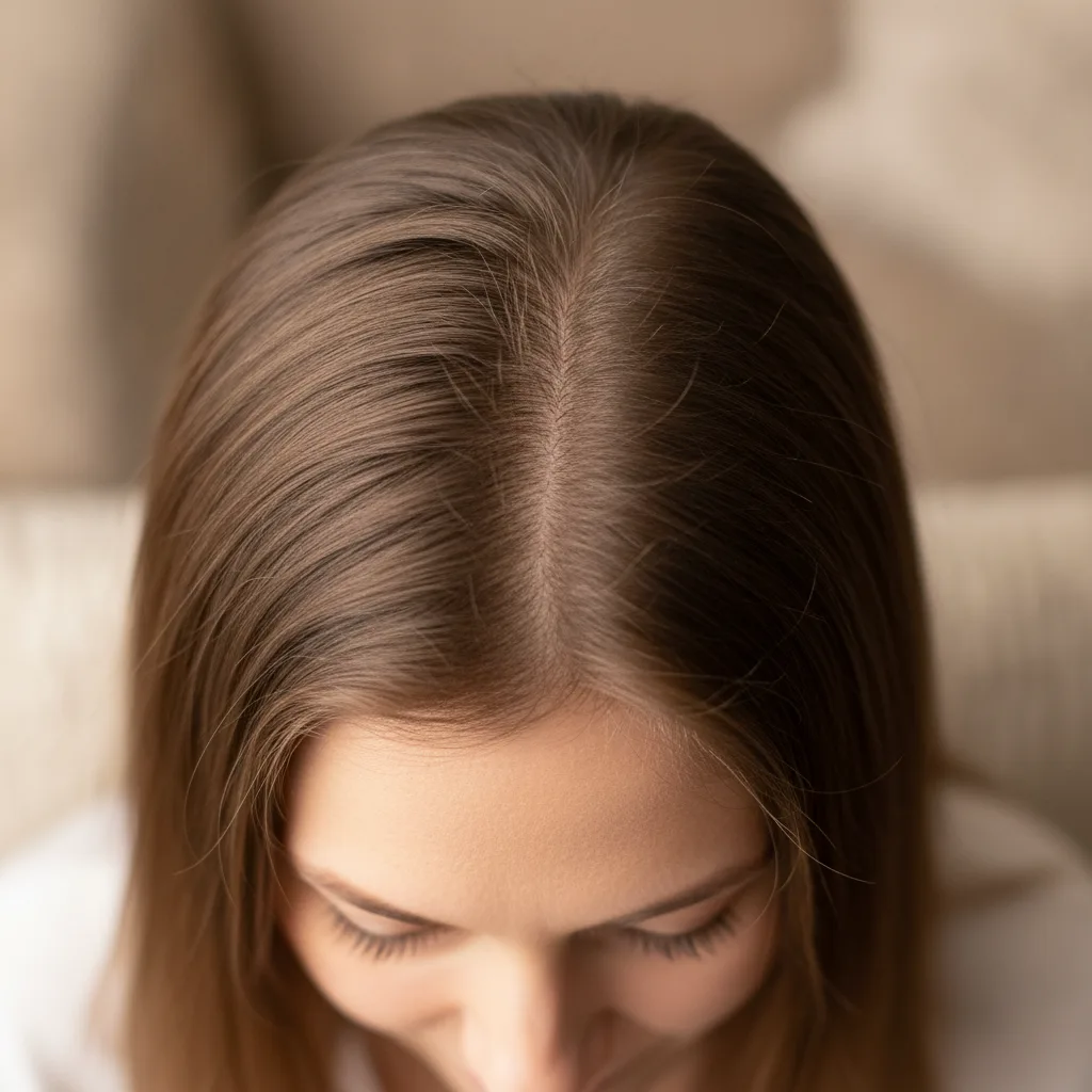 Before - Hair thinning at crown